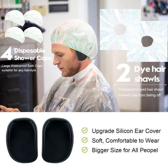 Alt view image 4 of 7 - 21Pcs Hair Dye Kit Professional Hair Coloring Products with Hair Dye Brush, 350ml Hair Color Bowl, Hair Clips, Applicator, Earcover for Salon Bleaching & Hair Coloring at Home