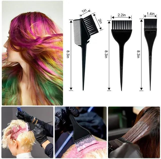 Alt view image 2 of 7 - 10 Pc Hair Bleach Kit - Hair Coloring Products With Dye Brush, Color Bowl, Earmuffs, Clip for Salon Bleaching & Highlighting