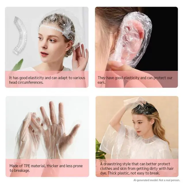 Alt view image 5 of 7 - 21 Pcs Pink Hair Dye Kit Professional Salon Tools with Bowl