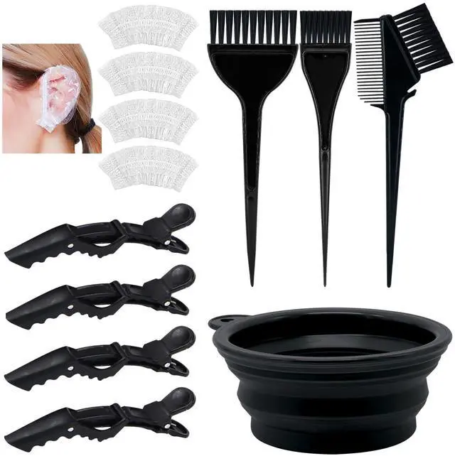 Main image of 12 Pcs Hair Bleach Kit Professional Hair Coloring Products with Hair Dye Brush, Hair Color Bowl, Earmuffs, Hair Clips for Salon Hair Dye, Hair Color at Home, Hair Highlighting