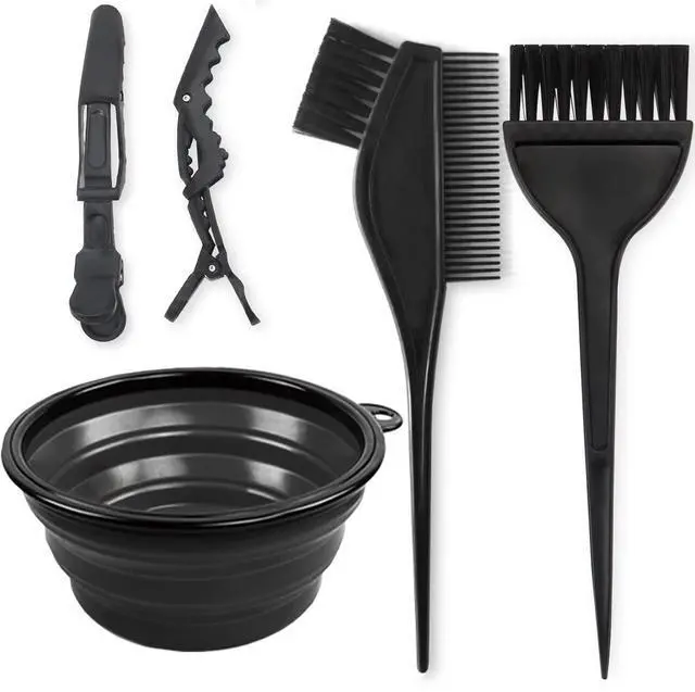 Main image of 5Pcs Professional Salon Hair Coloring Dyeing Kit, Hair Bleach Dit Hair Coloring Products with Hair Dye Brush, Hair Color Bowl, Hair Clips