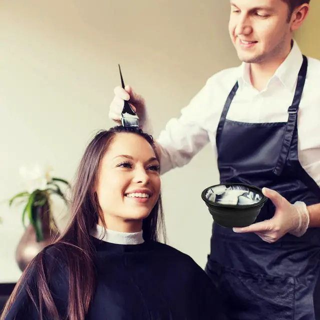 Alt view image 3 of 7 - 5Pcs Professional Salon Hair Coloring Dyeing Kit, Hair Bleach Dit Hair Coloring Products with Hair Dye Brush, Hair Color Bowl, Hair Clips