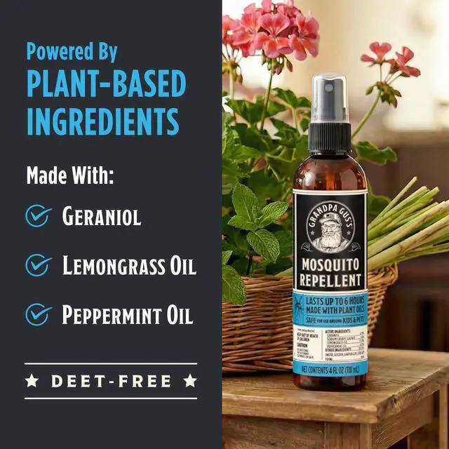 Alt view image 3 of 7 - Natural Mosquito Repellent Spray - DEET-Free Plant-Based Insect Repellent for Kids and Family, Up to 6 Hours, Travel-Friendly Bug Spray, 4 oz