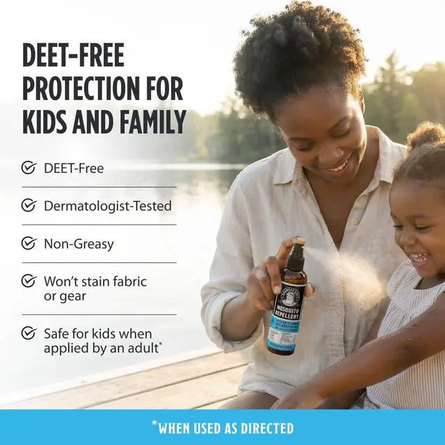Alt view image 5 of 7 - Natural Mosquito Repellent Spray - DEET-Free Plant-Based Insect Repellent for Kids and Family, Up to 6 Hours, Travel-Friendly Bug Spray, 4 oz