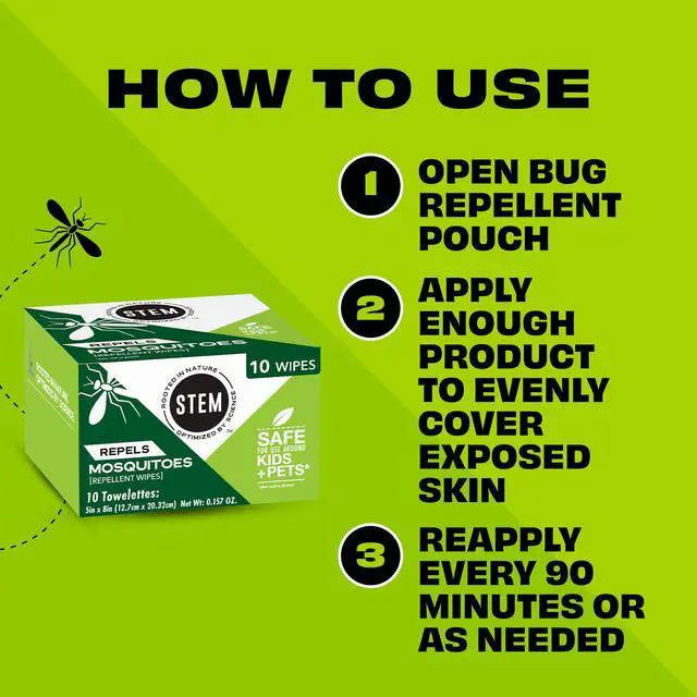 Alt view image 6 of 7 - Mosquito and Tick Repellent Wipes with Botanical Extracts - 10 Wipes