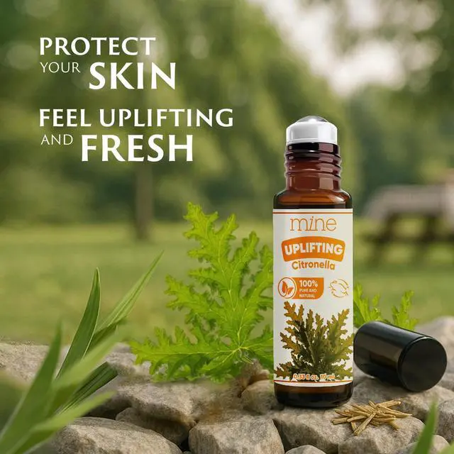 Alt view image 2 of 7 - Citronella Oil Roll On - 100% Natural Citronella Essential Oil for Skin, Roller for Outdoor Camping, Hiking, Picnics, Travel