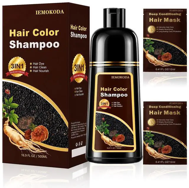 Main image of Chestnut Brown Hair Dye Shampoo 3 in 1 for Gray Hair Coverage, Long-lasting Hair Color Shampoo Easy At-Home Use, Safe and Gentle Formula for All Hair Types 16.9 Fl Oz (Chestnut Brown)