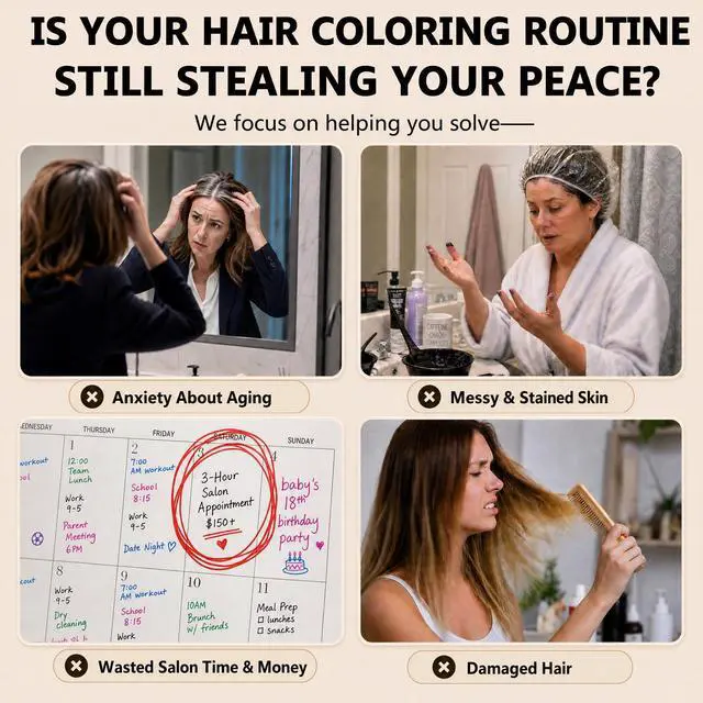 Alt view image 2 of 6 - Chestnut Brown Hair Dye Shampoo 3 in 1 for Gray Hair Coverage, Long-lasting Hair Color Shampoo Easy At-Home Use, Safe and Gentle Formula for All Hair Types 16.9 Fl Oz (Chestnut Brown)