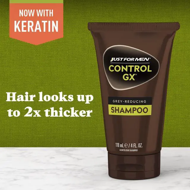 Alt view image 4 of 7 - Control GX Grey Reducing Shampoo, Gradual Hair Color with Keratin for Stronger Thicker and Healthier Looking Hair, 4 Fl Oz - Pack of 1