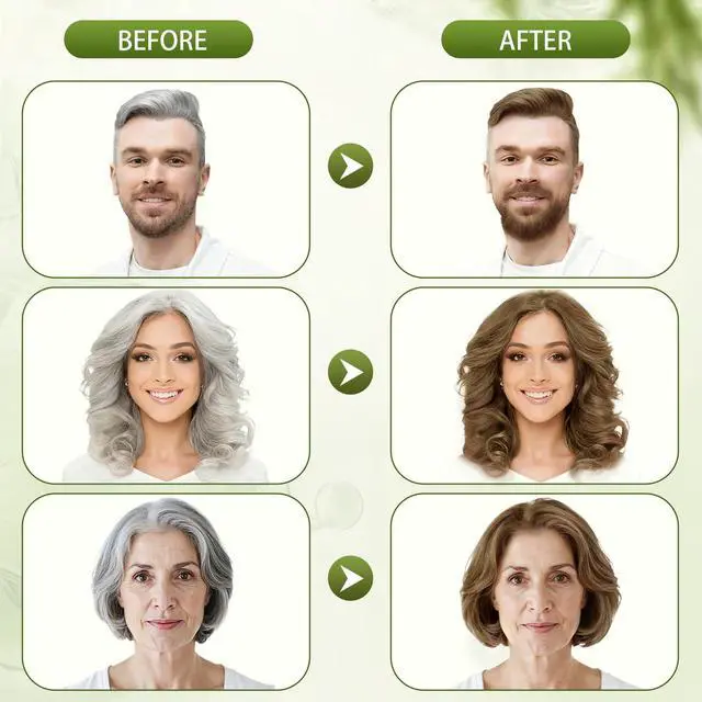 Alt view image 5 of 7 - Light Brown Hair Dye Shampoo, 100% Gray Coverage Hair Color Shampoo for Women Men, Ammonia-Free & Paraben Free with Natural Herbal Ingrendients