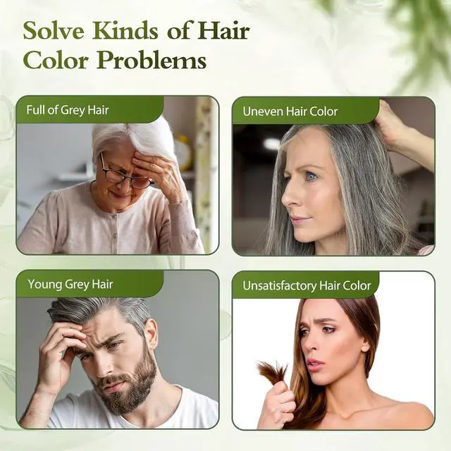 Alt view image 7 of 7 - Light Brown Hair Dye Shampoo, 100% Gray Coverage Hair Color Shampoo for Women Men, Ammonia-Free & Paraben Free with Natural Herbal Ingrendients