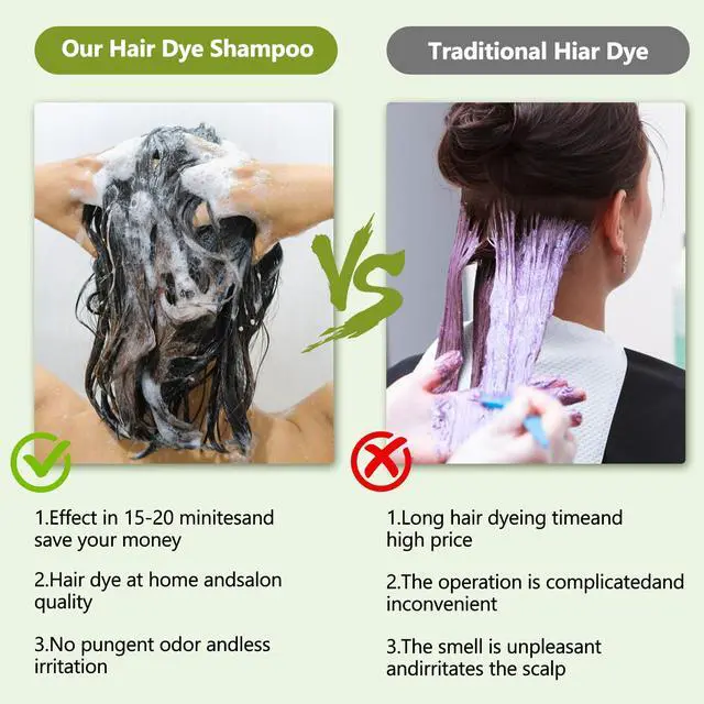 Alt view image 5 of 7 - Light Brown Hair Dye Shampoo for 100% Gray Coverage, Natural Herbal 3 IN 1 Formula Hair Color Shampoo, Semi-Permanent Color for Women & Men, Nourishes with Botanicals, Ammonia & Paraben Free