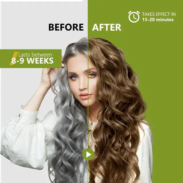 Alt view image 6 of 7 - Light Brown Hair Dye Shampoo for 100% Gray Coverage, Natural Herbal 3 IN 1 Formula Hair Color Shampoo, Semi-Permanent Color for Women & Men, Nourishes with Botanicals, Ammonia & Paraben Free