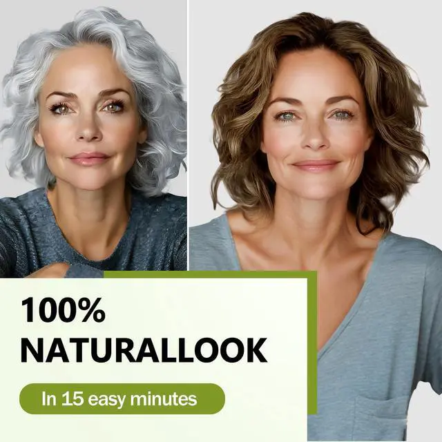 Alt view image 7 of 7 - Light Brown Hair Dye Shampoo for 100% Gray Coverage, Natural Herbal 3 IN 1 Formula Hair Color Shampoo, Semi-Permanent Color for Women & Men, Nourishes with Botanicals, Ammonia & Paraben Free