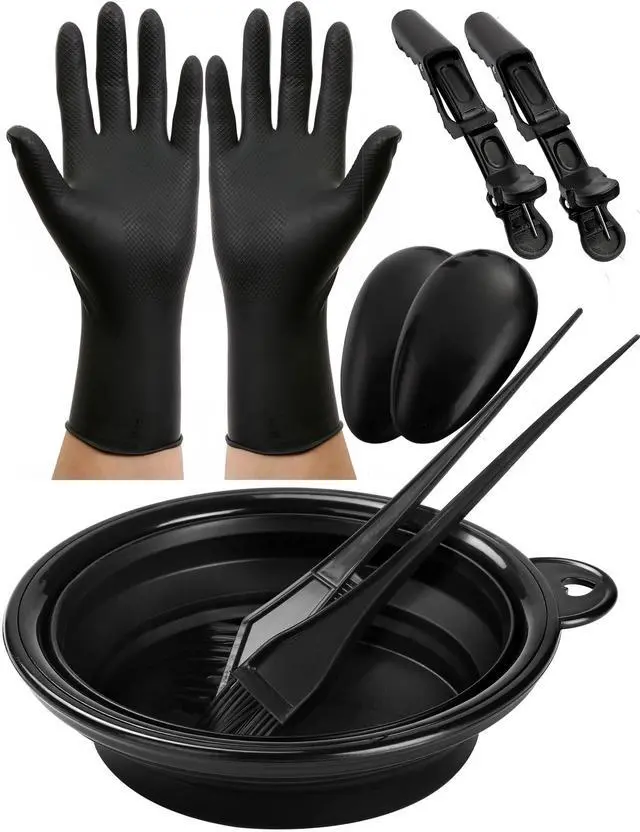 Alt view image 3 of 7 - 19Pcs Professional Salon Hair Coloring Dyeing Kit, Hair Coloring Products with Hair Dye Brush, Hair Color Bowl, Hair Clips For Hair Dye Tools