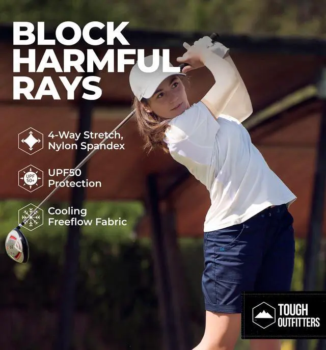 Alt view image 2 of 6 - UV Arm Sleeves for Men Women - Sun Protection Sleeves - Compression Golf Baseball Cooling Tattoo Arm Sleeve