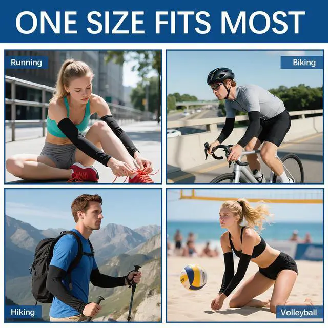 Alt view image 5 of 7 - 12 Pairs Arm sleeves for men Woman,Cooling UV Sun Protection sleeves to cover arms for women arm sleeve Cycling Outdoor Sports