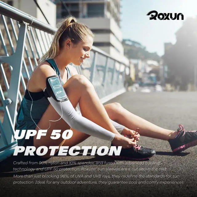 Alt view image 5 of 7 - 4 Pairs Arm Sleeves, Cooling UV Sun Protection Sports Compression for Men/Women Black+Dark Gray+Light Gray+White