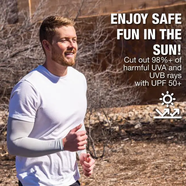 Alt view image 5 of 6 - Cooling Arm Sleeves for Men & Women Breathable, Moisture-Wicking, Sun Protection for Sports, Basketball, Football, Running, Golf, Cycling, Volleyball Arm Sleeves for Women, Men & Youth