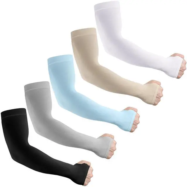 Main image of Arm Sleeves for Men & Women, Sun Protection Cooling Sleeves to Cover Arm Sport Sleeve for Football Cycling Golf Fishing (5 Pairs)