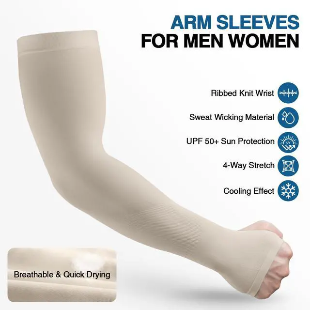 Alt view image 4 of 7 - Arm Sleeves for Men & Women, Sun Protection Cooling Sleeves to Cover Arm Sport Sleeve for Football Cycling Golf Fishing (5 Pairs)