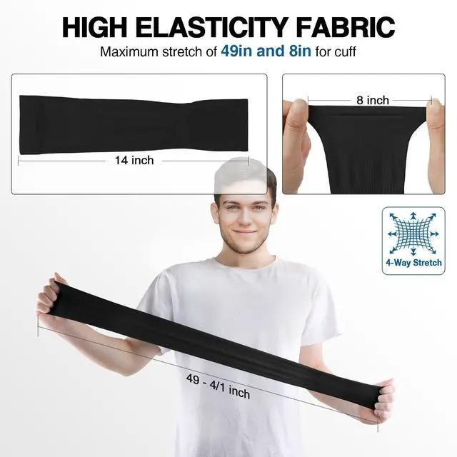 Alt view image 5 of 7 - Arm Sleeves for Men & Women, Sun Protection Cooling Sleeves to Cover Arm Sport Sleeve for Football Cycling Golf Fishing (5 Pairs)