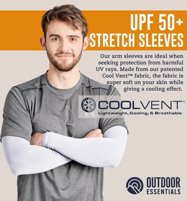 Alt view image 2 of 7 - UV Sun Sleeves for Men Women - Cooling Arm Sleeves for Sun Protection UPF 50+ | Golf, Tattoo Cover Up, Compression Protective Sports, Baseball, Football, Driving | Mangas Para El Sol Para Hombre