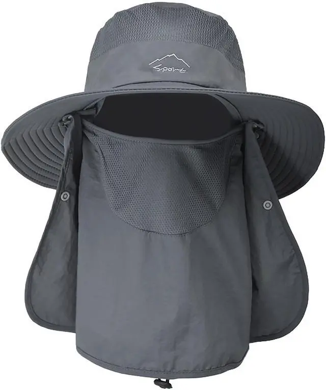 Main image of Sun Hat for Men Women, Summer UV Sun Protection Wide Brim Fishing Hat for Men with Face Cover & Neck for Hiking
