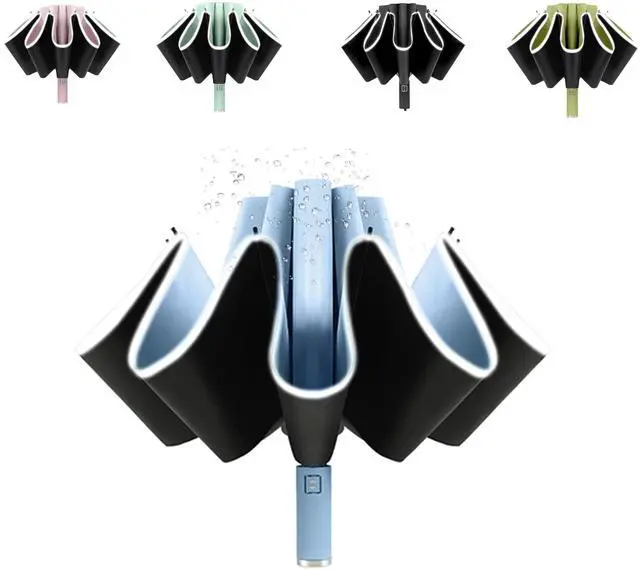 Main image of Inverted UV Protection Umbrella for Rain and Sun Medium Size 46 inch arc Canopy UPF 50+ Rverse Compact Umbrella Auto Open Close for Travel