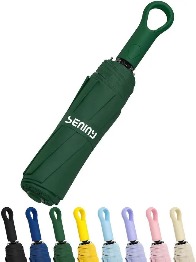 Main image of Umbrellas for Rain with Ring Buckle - Travel Umbrella Compact for Backpack, Car, Walking, Automatic UV Umbrella for Sun Protection, Small Portable & Folding Umbrellas for Windproof, Women Kids