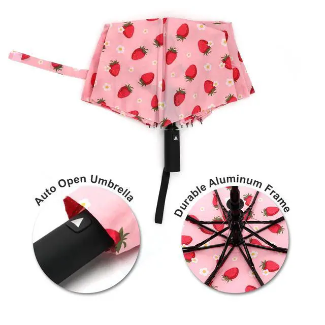 Alt view image 2 of 7 - Compact Travel Umbrella with Auto Open Windproof Folding Umbrella, Lightweight & Portable for Rain