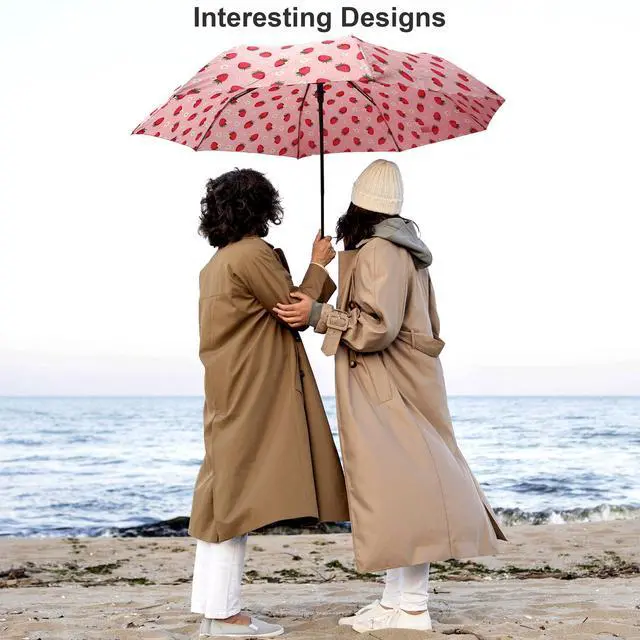 Alt view image 3 of 7 - Compact Travel Umbrella with Auto Open Windproof Folding Umbrella, Lightweight & Portable for Rain