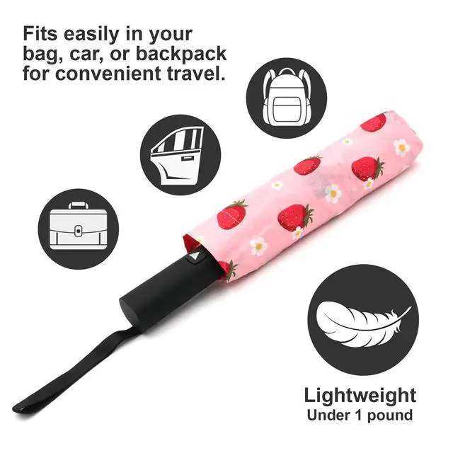 Alt view image 7 of 7 - Compact Travel Umbrella with Auto Open Windproof Folding Umbrella, Lightweight & Portable for Rain
