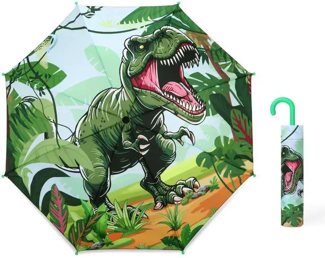 Main image of Kids Umbrella Children Travel Umbrellas Reinforced Canopy with Pinch Free Closure and Colorful Design Lightweight Umbrellas for Girls & Boys Suitable Size 32*24 inch Easy Push/Pull for Little Kids