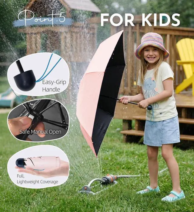 Alt view image 7 of 7 - Mini Umbrella for Travel Compact - UPF 100+ UV Sun Umbrella for Purse Backpack,Super mini Sturdy Pocket Folding Umbrella with Absorbent Sleeve, Heavy Duty Parasol