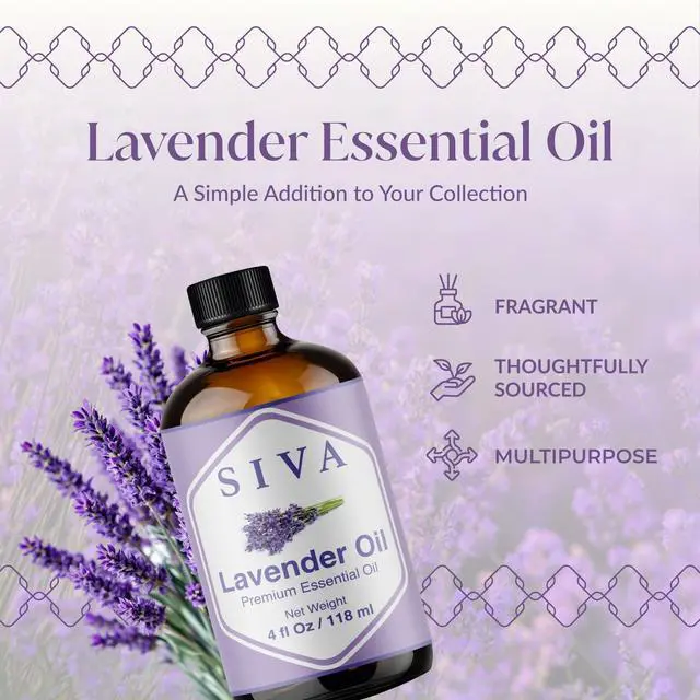 Alt view image 3 of 7 - Lavender Essential Oil 4 Fl Oz For Diffuser, Skin & Hair Care Ideal for Massage & DIY Blends with Dropper