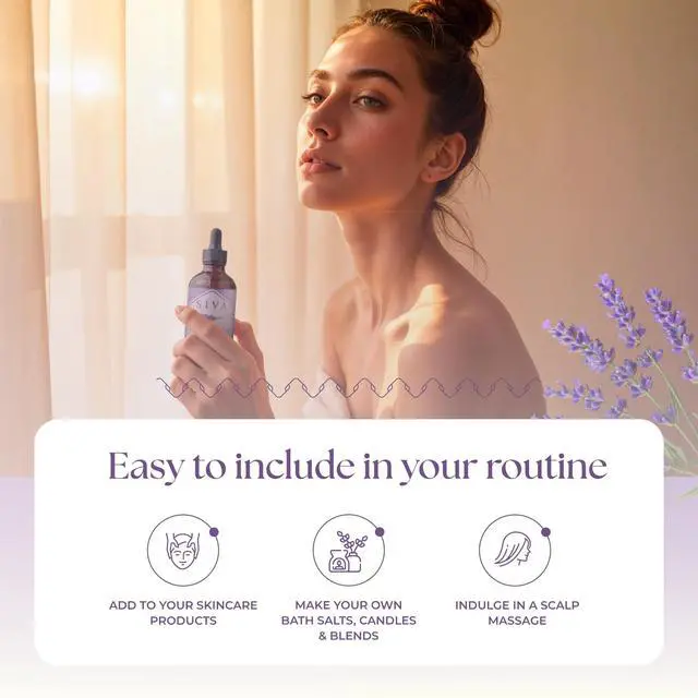 Alt view image 6 of 7 - Lavender Essential Oil 4 Fl Oz For Diffuser, Skin & Hair Care Ideal for Massage & DIY Blends with Dropper