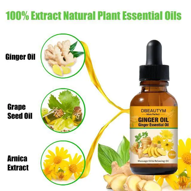 Alt view image 2 of 7 - 12 Pack Ginger Oil,Ginger Oil for Lymphatic Drainage,Pure Ginger Essential Oil,Relaxing Massage Oils for Massage Therapy,SPA Massage Oils,Sore Muscle Arnica Oil for Men and Women