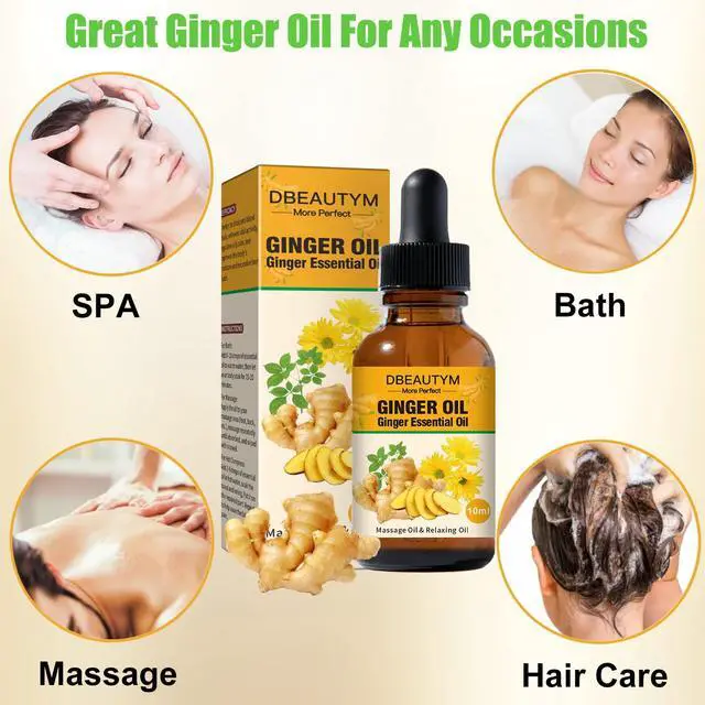 Alt view image 3 of 7 - 12 Pack Ginger Oil,Ginger Oil for Lymphatic Drainage,Pure Ginger Essential Oil,Relaxing Massage Oils for Massage Therapy,SPA Massage Oils,Sore Muscle Arnica Oil for Men and Women