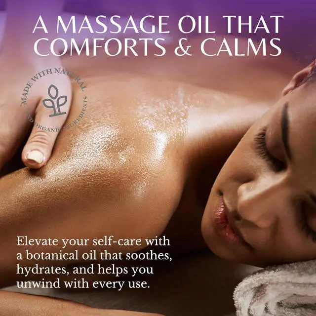Alt view image 3 of 7 - Lavender Massage Oil for Skin, Luxury Aromatherapy & Romantic Massage Oil for Date Night, Relaxing & Hydrating Skin, 8 fl oz