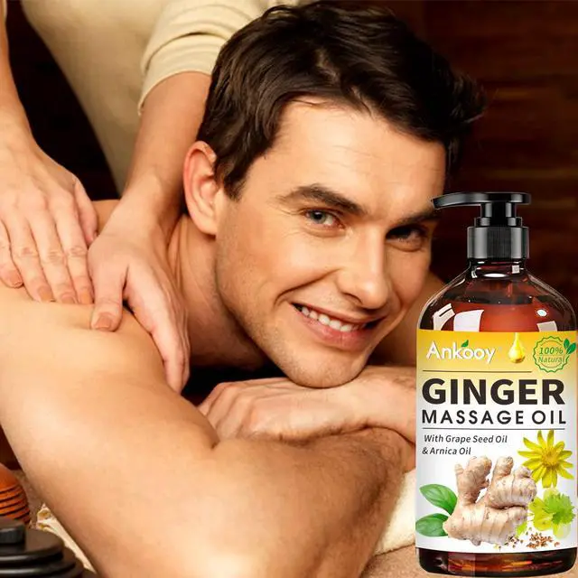 Alt view image 6 of 7 - 3 Pack Ginger Massage Oil with Arnica Oil,Vitamin E Oil and Grape Seed Oil,Ginger Oil for Lymphatic Drainage,100% Natural Ginger Essential Oil for Warming and Relaxing