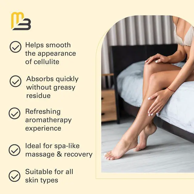 Alt view image 4 of 7 - Firming Body Massage Oil with Collagen & Stem Cell Helps Smooth the Appearance of Cellulite & Improve Skin Texture Refreshing Aromatherapy Body Oil for Legs & Full Body 8 Fl Oz by M3