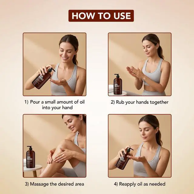 Alt view image 4 of 7 - Soremuscle Massage Oil 8 Fl Oz| Refreshing, Relaxing Massage Oils for Muscle Relaxing & Joint Comfort | Made with Natural Oils | for All Skin Types, for Men & Women