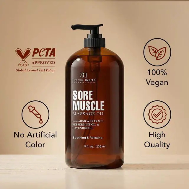 Alt view image 6 of 7 - Soremuscle Massage Oil 8 Fl Oz| Refreshing, Relaxing Massage Oils for Muscle Relaxing & Joint Comfort | Made with Natural Oils | for All Skin Types, for Men & Women