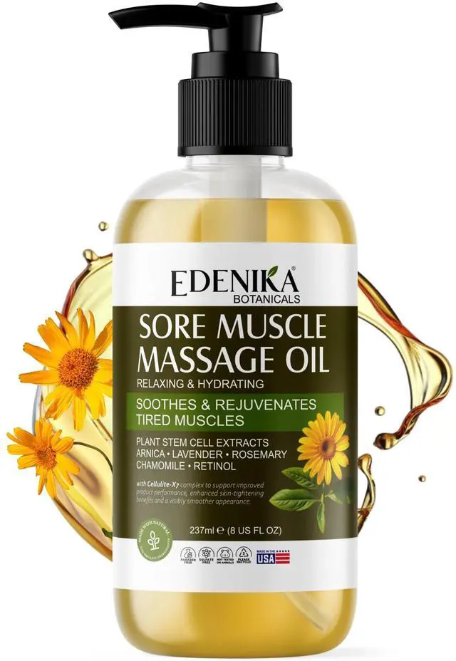 Main image of Maximum Strength Sore Muscle Massage Oil for Massage Therapy with Pure Arnica, Deep Muscle Tension Relief & Joint Comfort Rub, Enhancing Circulation & Warming, 8 fl oz