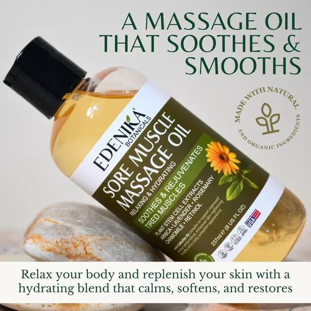 Alt view image 3 of 7 - Maximum Strength Sore Muscle Massage Oil for Massage Therapy with Pure Arnica, Deep Muscle Tension Relief & Joint Comfort Rub, Enhancing Circulation & Warming, 8 fl oz