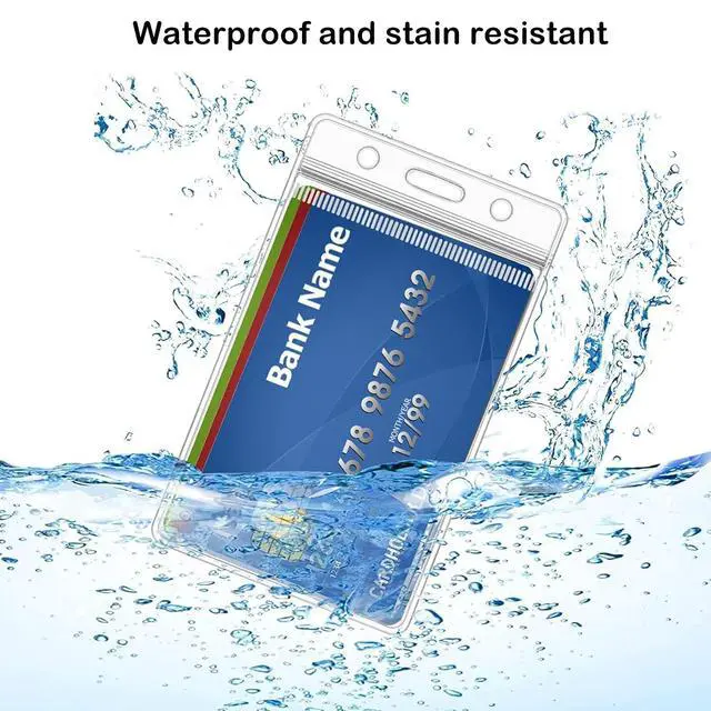 Alt view image 7 of 7 - 100 Pcs Name Badge Holders ID Card Clear Plastic Sleeve Vertical Holders (100 Pcs Vertical Holders)