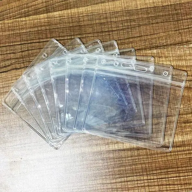 Alt view image 2 of 6 - Extra Thick Horizontal ID Card Name Tag Badge Holder with Waterproof Type Resealable Zip (2.36 x 3.74 Inches Small Size, 10Packs)