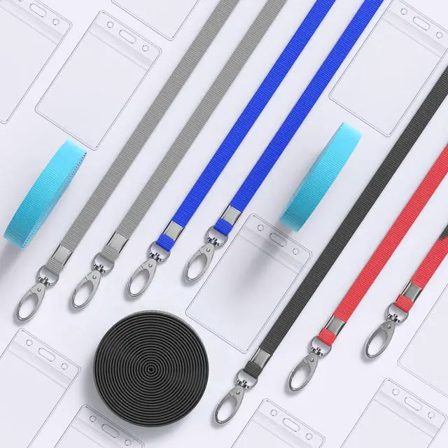 Alt view image 6 of 7 - 10 Pack Vertical ID Card Name Tag Badge Holders with Lanyards, Lanyard with Waterproof Extra Thick Plastic Clear Badge Holders, Sealable Zip Card Holder for Office School Staff IDs (Mix)