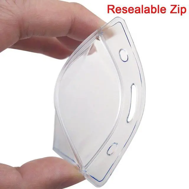 Alt view image 2 of 7 - 12 Pack Vertical Clear Badge Holders Large 4x3 Name Badge Holders Plastic Large Card Protector (Fits 4x3 Nametag Inserts)